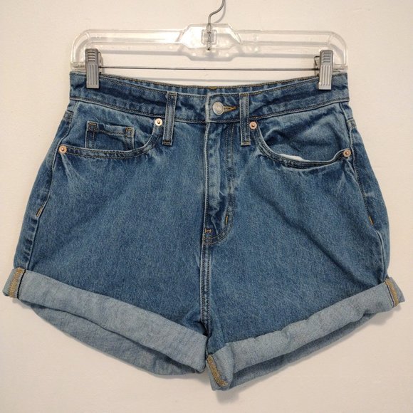 π«SOLD Wild Fable - Happy Embroidery Highest Rise Mom Shorts - Picture 4 of 13